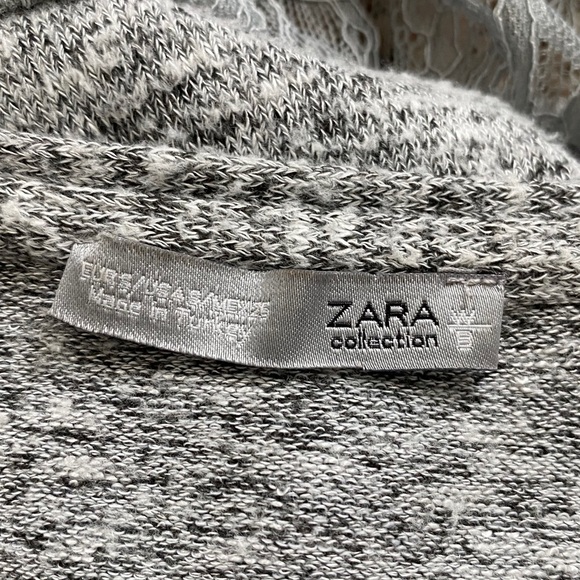 Zara Gray Sweater with Lace - Picture 5 of 7